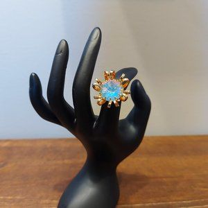 Vintage Fire Stone Bow "Gold" Ring